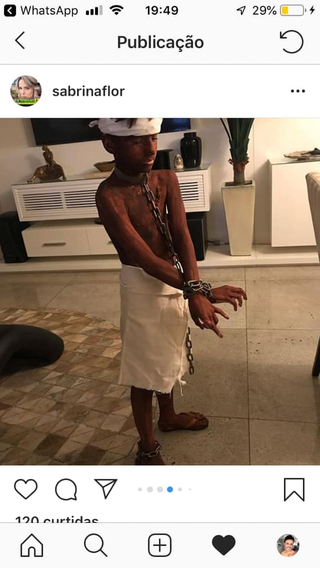 One Bolsonaro supporter dressed her son up as a slave for Halloween.